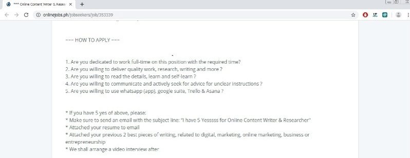 content writer jobs online