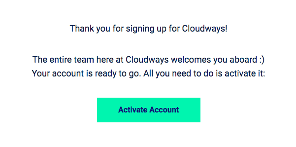 how to activate cloudways trial account