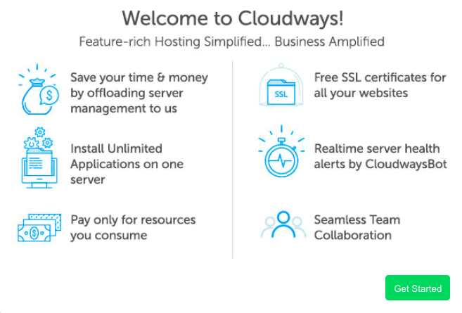 get started with cloudways