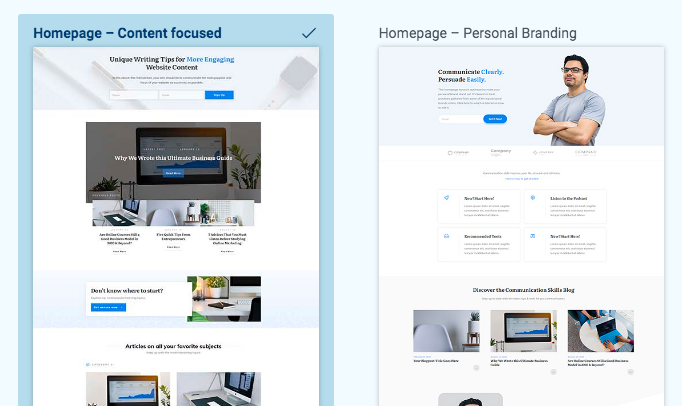homepage templates