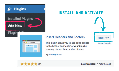 install headers and footers