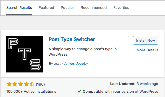 post type switcher