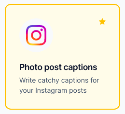 Photo post caption for Instagram