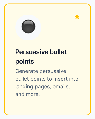 how to use the persuasive bullet points template